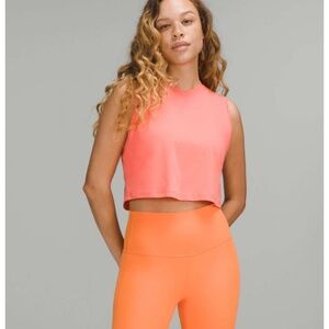 Lululemon All Yours Crop Tank Top Raspberry Cream